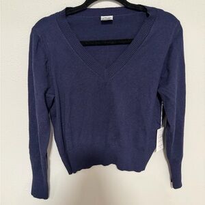 NWT Cielo Boutique V-Neck Navy Sweater